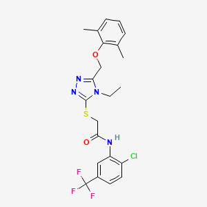 N-[2-chloro-5-(trifluoromethyl)phenyl]-2-({5-[(2,6-dimethylphenoxy)methyl]-4-ethyl-4H-1,2,4-triazol-3-yl}thio)acetamide