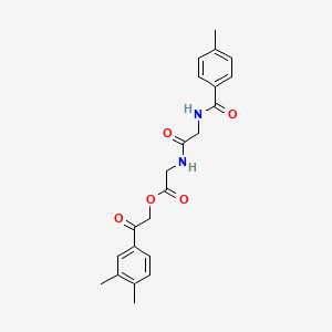 2-(3,4-dimethylphenyl)-2-oxoethyl N-(4-methylbenzoyl)glycylglycinate