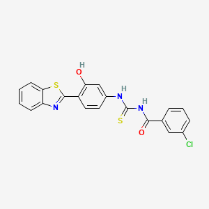 N-({[4-(1,3-benzothiazol-2-yl)-3-hydroxyphenyl]amino}carbonothioyl)-3-chlorobenzamide