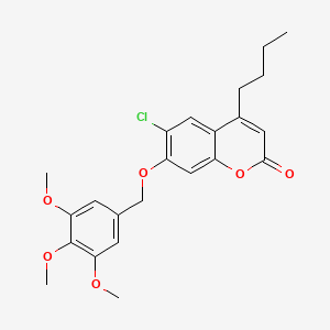 molecular formula C23H25ClO6 B4745880 4-butyl-6-chloro-7-[(3,4,5-trimethoxybenzyl)oxy]-2H-chromen-2-one 