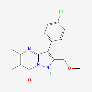 3-(4-chlorophenyl)-2-(methoxymethyl)-5,6-dimethylpyrazolo[1,5-a]pyrimidin-7(4H)-one