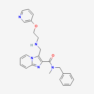 molecular formula C24H25N5O2 B4745908 N-benzyl-N-methyl-3-({[2-(3-pyridinyloxy)ethyl]amino}methyl)imidazo[1,2-a]pyridine-2-carboxamide 