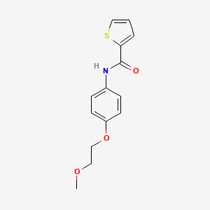 molecular formula C14H15NO3S B4745923 N-[4-(2-methoxyethoxy)phenyl]-2-thiophenecarboxamide 