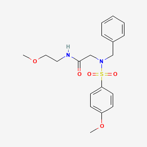 molecular formula C19H24N2O5S B4745992 N~2~-benzyl-N~1~-(2-methoxyethyl)-N~2~-[(4-methoxyphenyl)sulfonyl]glycinamide 