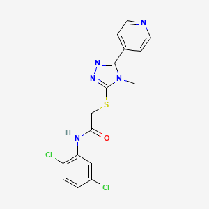 molecular formula C16H13Cl2N5OS B4746051 N-(2,5-dichlorophenyl)-2-{[4-methyl-5-(4-pyridinyl)-4H-1,2,4-triazol-3-yl]thio}acetamide 