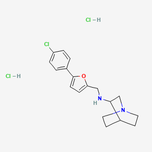 molecular formula C18H23Cl3N2O B4746059 N-{[5-(4-chlorophenyl)-2-furyl]methyl}quinuclidin-3-amine dihydrochloride 
