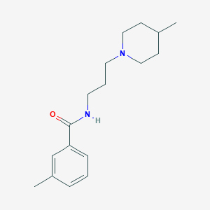 molecular formula C17H26N2O B4746069 3-methyl-N-[3-(4-methyl-1-piperidinyl)propyl]benzamide 