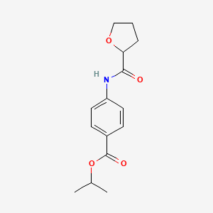 molecular formula C15H19NO4 B4746082 isopropyl 4-[(tetrahydro-2-furanylcarbonyl)amino]benzoate 