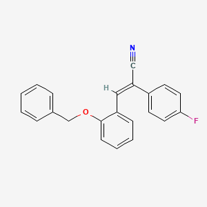 molecular formula C22H16FNO B4746113 3-[2-(benzyloxy)phenyl]-2-(4-fluorophenyl)acrylonitrile 