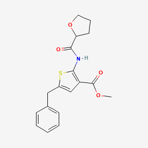 molecular formula C18H19NO4S B4746121 methyl 5-benzyl-2-[(tetrahydro-2-furanylcarbonyl)amino]-3-thiophenecarboxylate 