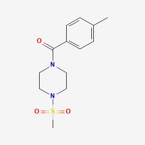 molecular formula C13H18N2O3S B4746128 1-(4-methylbenzoyl)-4-(methylsulfonyl)piperazine 