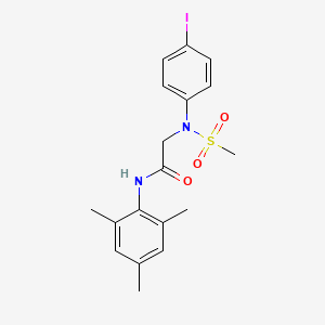 molecular formula C18H21IN2O3S B4746141 N~2~-(4-iodophenyl)-N~1~-mesityl-N~2~-(methylsulfonyl)glycinamide 