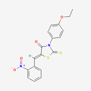 molecular formula C18H14N2O4S2 B4746168 3-(4-ethoxyphenyl)-5-(2-nitrobenzylidene)-2-thioxo-1,3-thiazolidin-4-one 