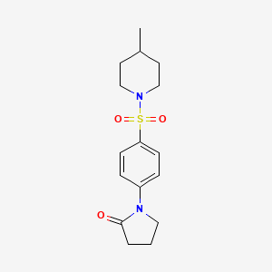 molecular formula C16H22N2O3S B4746178 1-{4-[(4-methyl-1-piperidinyl)sulfonyl]phenyl}-2-pyrrolidinone 