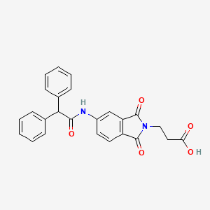 molecular formula C25H20N2O5 B4746200 3-{5-[(diphenylacetyl)amino]-1,3-dioxo-1,3-dihydro-2H-isoindol-2-yl}propanoic acid 