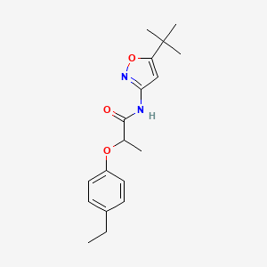 molecular formula C18H24N2O3 B4746231 N-(5-tert-butyl-3-isoxazolyl)-2-(4-ethylphenoxy)propanamide 