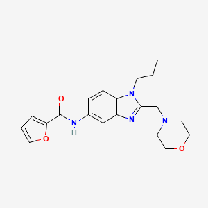 molecular formula C20H24N4O3 B4746242 N-[2-(4-morpholinylmethyl)-1-propyl-1H-benzimidazol-5-yl]-2-furamide 