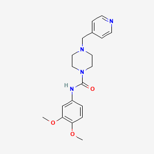 molecular formula C19H24N4O3 B4746293 N-(3,4-dimethoxyphenyl)-4-(4-pyridinylmethyl)-1-piperazinecarboxamide 