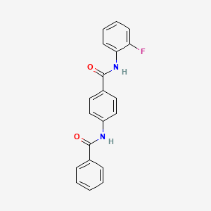 molecular formula C20H15FN2O2 B4746305 4-(benzoylamino)-N-(2-fluorophenyl)benzamide 