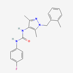 N-[3,5-dimethyl-1-(2-methylbenzyl)-1H-pyrazol-4-yl]-N'-(4-fluorophenyl)urea