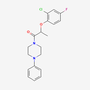 molecular formula C19H20ClFN2O2 B4746323 1-[2-(2-chloro-4-fluorophenoxy)propanoyl]-4-phenylpiperazine 