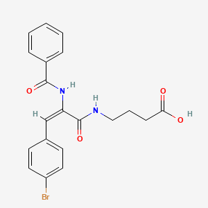molecular formula C20H19BrN2O4 B4746333 4-{[2-(benzoylamino)-3-(4-bromophenyl)acryloyl]amino}butanoic acid 