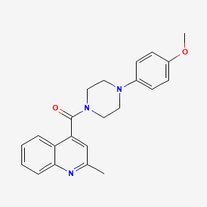 molecular formula C22H23N3O2 B4746339 4-{[4-(4-methoxyphenyl)-1-piperazinyl]carbonyl}-2-methylquinoline 
