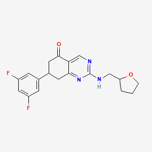 7-(3,5-difluorophenyl)-2-[(tetrahydro-2-furanylmethyl)amino]-7,8-dihydro-5(6H)-quinazolinone