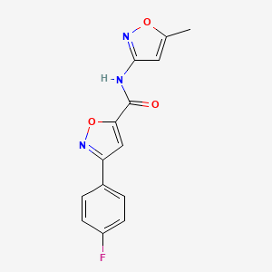 molecular formula C14H10FN3O3 B4746344 3-(4-fluorophenyl)-N-(5-methyl-3-isoxazolyl)-5-isoxazolecarboxamide 