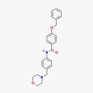 molecular formula C25H26N2O3 B4746361 4-(benzyloxy)-N-[4-(4-morpholinylmethyl)phenyl]benzamide 