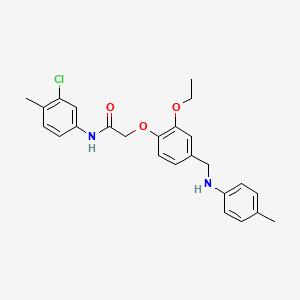 molecular formula C25H27ClN2O3 B4746371 N-(3-chloro-4-methylphenyl)-2-(2-ethoxy-4-{[(4-methylphenyl)amino]methyl}phenoxy)acetamide 