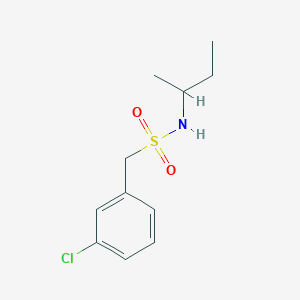 molecular formula C11H16ClNO2S B4746385 N-(sec-butyl)-1-(3-chlorophenyl)methanesulfonamide 