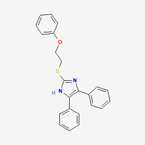 molecular formula C23H20N2OS B4746393 2-[(2-phenoxyethyl)thio]-4,5-diphenyl-1H-imidazole 