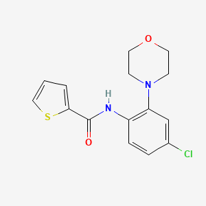 molecular formula C15H15ClN2O2S B4746422 N-[4-chloro-2-(4-morpholinyl)phenyl]-2-thiophenecarboxamide 