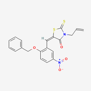 molecular formula C20H16N2O4S2 B4746428 3-allyl-5-[2-(benzyloxy)-5-nitrobenzylidene]-2-thioxo-1,3-thiazolidin-4-one 