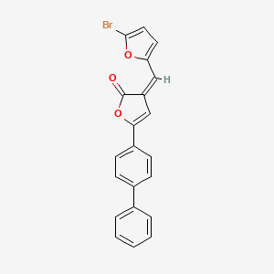 molecular formula C21H13BrO3 B4746432 5-(4-biphenylyl)-3-[(5-bromo-2-furyl)methylene]-2(3H)-furanone 