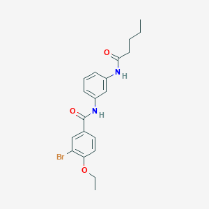 molecular formula C20H23BrN2O3 B4746441 3-bromo-4-ethoxy-N-[3-(pentanoylamino)phenyl]benzamide 
