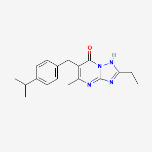 molecular formula C18H22N4O B4746449 2-ethyl-6-(4-isopropylbenzyl)-5-methyl[1,2,4]triazolo[1,5-a]pyrimidin-7(4H)-one 