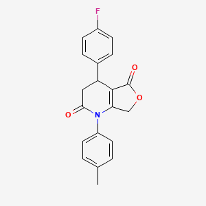 molecular formula C20H16FNO3 B4746455 4-(4-fluorophenyl)-1-(4-methylphenyl)-4,7-dihydrofuro[3,4-b]pyridine-2,5(1H,3H)-dione 