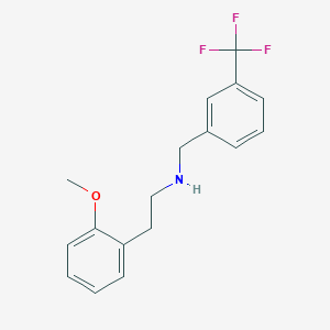molecular formula C17H18F3NO B4746465 2-(2-methoxyphenyl)-N-[3-(trifluoromethyl)benzyl]ethanamine 