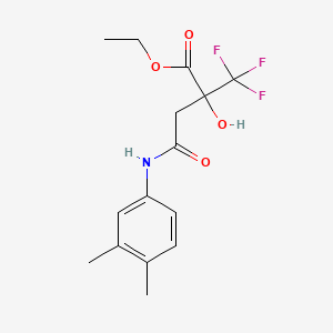 molecular formula C15H18F3NO4 B4746492 ethyl 4-[(3,4-dimethylphenyl)amino]-2-hydroxy-4-oxo-2-(trifluoromethyl)butanoate 