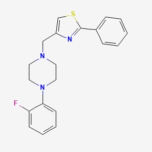 molecular formula C20H20FN3S B4746516 1-(2-fluorophenyl)-4-[(2-phenyl-1,3-thiazol-4-yl)methyl]piperazine 