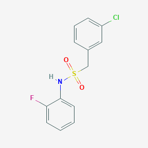 molecular formula C13H11ClFNO2S B4746540 1-(3-chlorophenyl)-N-(2-fluorophenyl)methanesulfonamide 