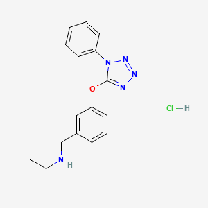molecular formula C17H20ClN5O B4746558 N-{3-[(1-phenyl-1H-tetrazol-5-yl)oxy]benzyl}-2-propanamine hydrochloride 