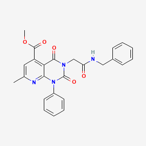 molecular formula C25H22N4O5 B4746562 methyl 3-[2-(benzylamino)-2-oxoethyl]-7-methyl-2,4-dioxo-1-phenyl-1,2,3,4-tetrahydropyrido[2,3-d]pyrimidine-5-carboxylate 