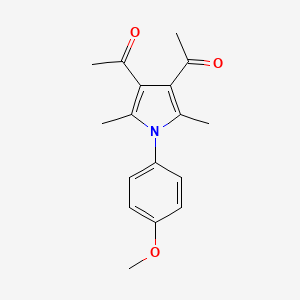 molecular formula C17H19NO3 B4746613 1,1'-[1-(4-methoxyphenyl)-2,5-dimethyl-1H-pyrrole-3,4-diyl]diethanone CAS No. 112086-82-5