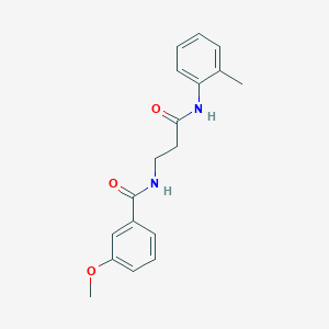 molecular formula C18H20N2O3 B4746625 3-methoxy-N-{3-[(2-methylphenyl)amino]-3-oxopropyl}benzamide 