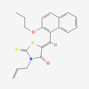 molecular formula C20H19NO2S2 B4746674 3-allyl-5-[(2-propoxy-1-naphthyl)methylene]-2-thioxo-1,3-thiazolidin-4-one 