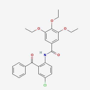 molecular formula C26H26ClNO5 B4746681 N-(2-benzoyl-4-chlorophenyl)-3,4,5-triethoxybenzamide 