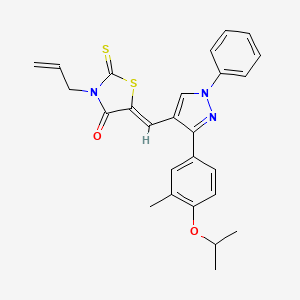 molecular formula C26H25N3O2S2 B4746695 3-allyl-5-{[3-(4-isopropoxy-3-methylphenyl)-1-phenyl-1H-pyrazol-4-yl]methylene}-2-thioxo-1,3-thiazolidin-4-one 